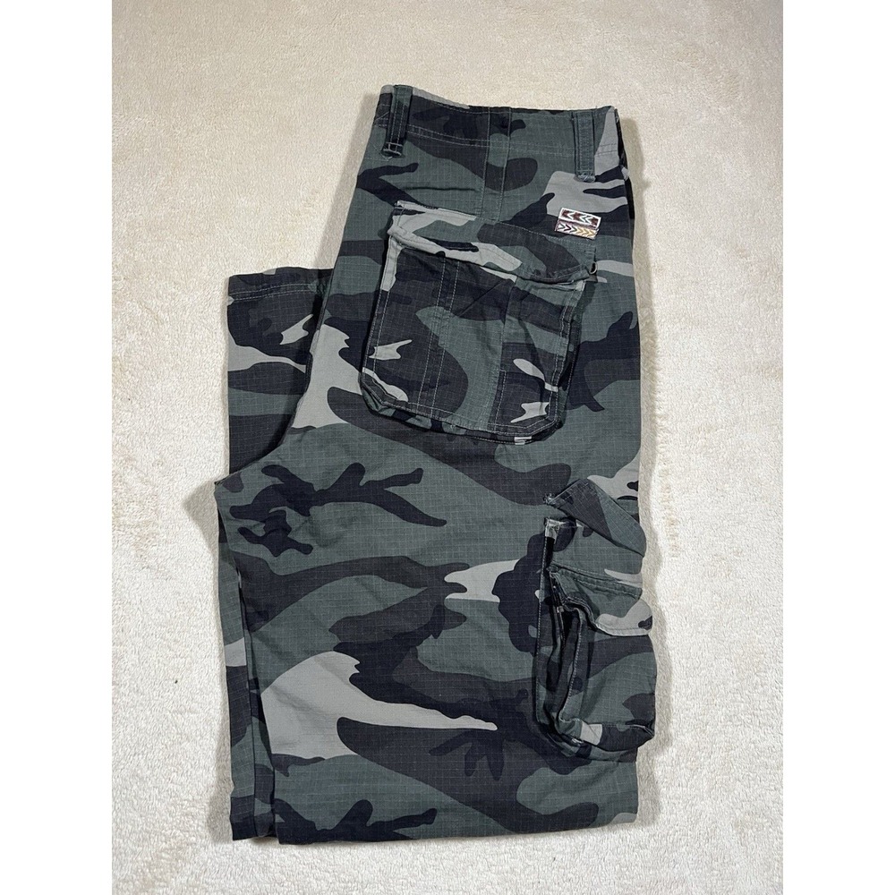 Y2K Paco Jeans Baggy Ripstop Cargo Pants 36x33 Skater Grunge Military